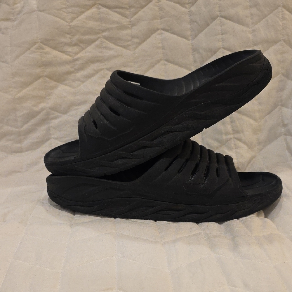 Hoka One One Charcoal Slide Sandals - Picture 4 of 10
